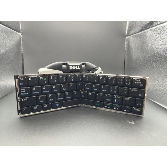 Dell Pocket AXIM Portable Folding Bluetooth Keyboard XTBT01 Tested Working - Picture 6 of 9